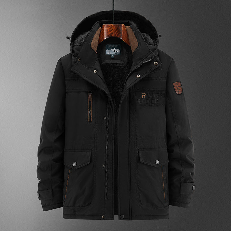 Herren Robuster gefütterter Field-Parka mit Teddyfutter, Kapuze und Multifunktions‑Taschen Echo Archiv