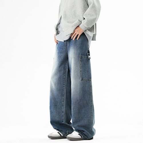 Herren lässige und weit geschnittene Cargo-Jeans Echoarchiv