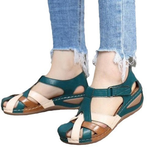 Damen Geschlossene Riemen-Sandalen mit gepolstertem Komfortfußbett und Klettverschluss – Sorelia