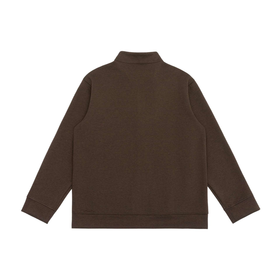Herren Sweatjacke mit Stehkragen, durchgehendem Reißverschluss und kontrastierten Ärmeleinsätzen Echoarchiv
