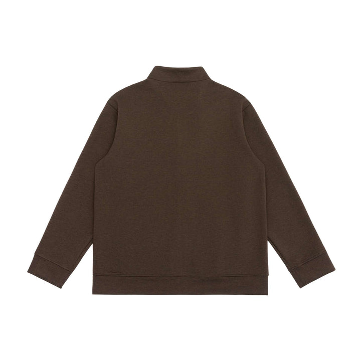 Herren Sweatjacke mit Stehkragen, durchgehendem Reißverschluss und kontrastierten Ärmeleinsätzen Echoarchiv