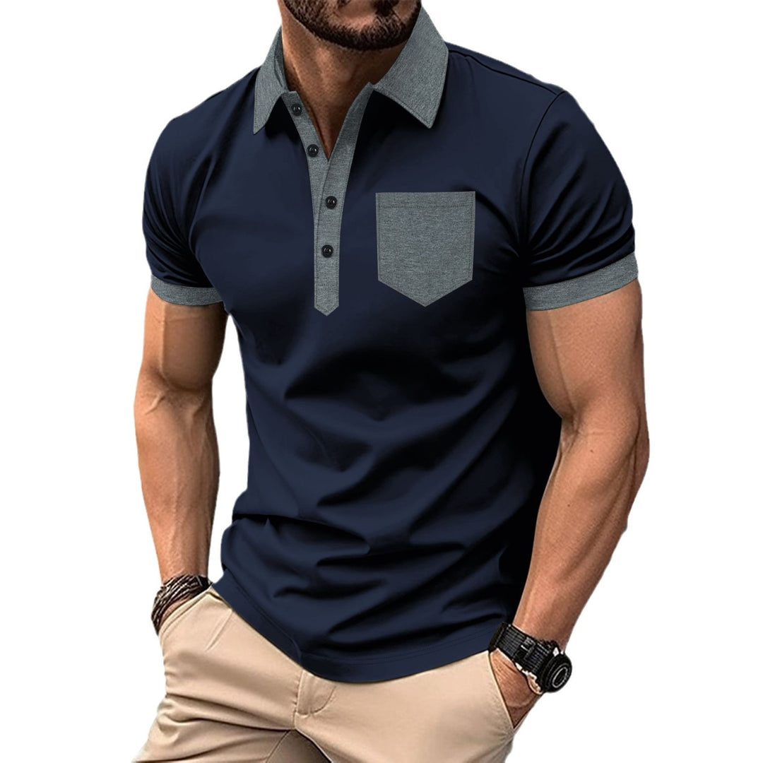 Herren Polohemd mit modernem Kragen und praktischer Brusttasche Echoarchiv