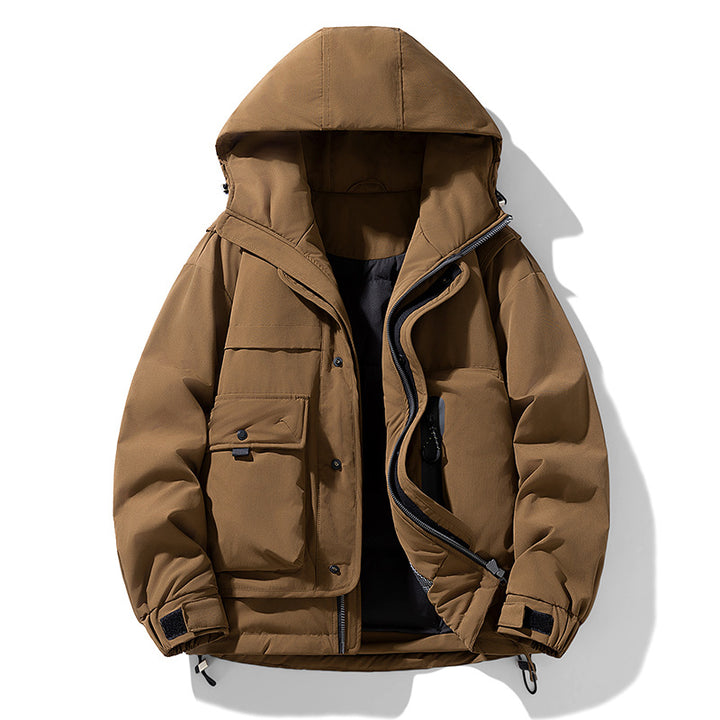 Herren wattierte Kapuzen-Fieldjacke mit Multifunktionstaschen Echo Archiv