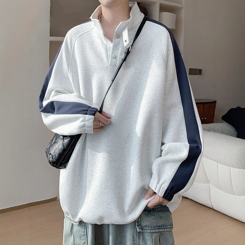 Herren Lässiger Overshirt Pullover Echoarchiv