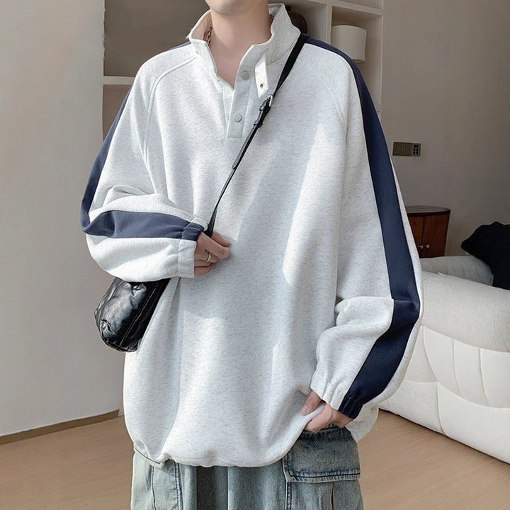 Herren Lässiger Overshirt Pullover Echoarchiv