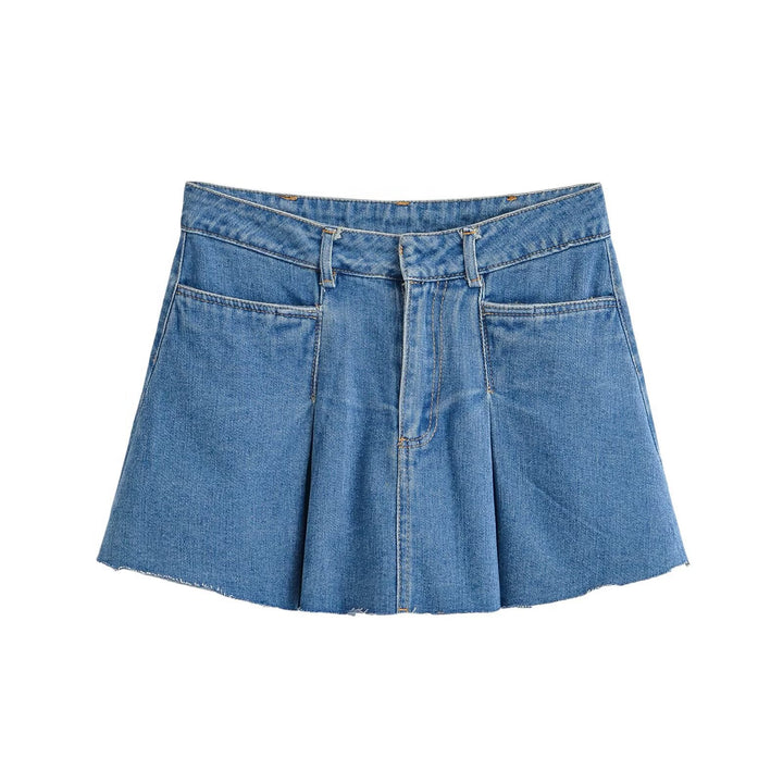 Damen Jeansrock mit lässigem A-Linien-Schnitt und dezenten Falten Echo Archiv
