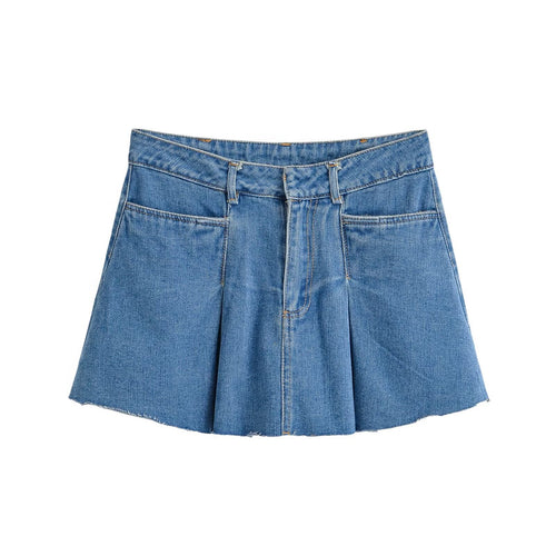 Damen Jeansrock mit lässigem A-Linien-Schnitt und dezenten Falten Echo Archiv