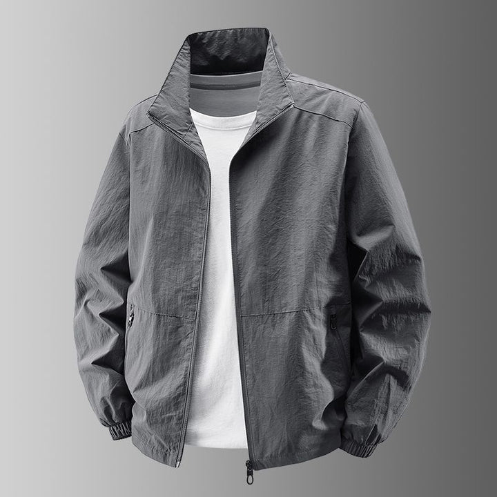 Herren Ultraleichter Urban-Windblouson mit Stehkragen, Zwei-Wege-Reißverschluss und elastischen Bündchen Echo Archiv