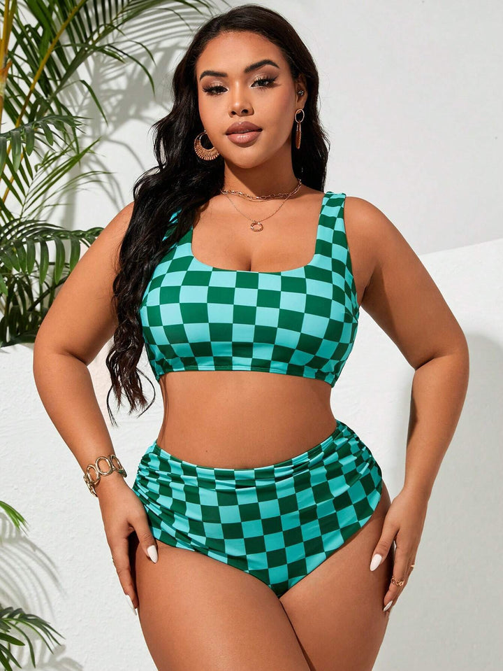 Damen Bikini-Set mit modischem Karomuster Echo Archiv