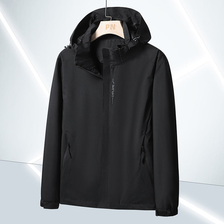 Herren Leichte Softshell-Funktionsjacke mit atmungsaktivem Meshfutter und verstellbarer Kapuze Echoarchiv