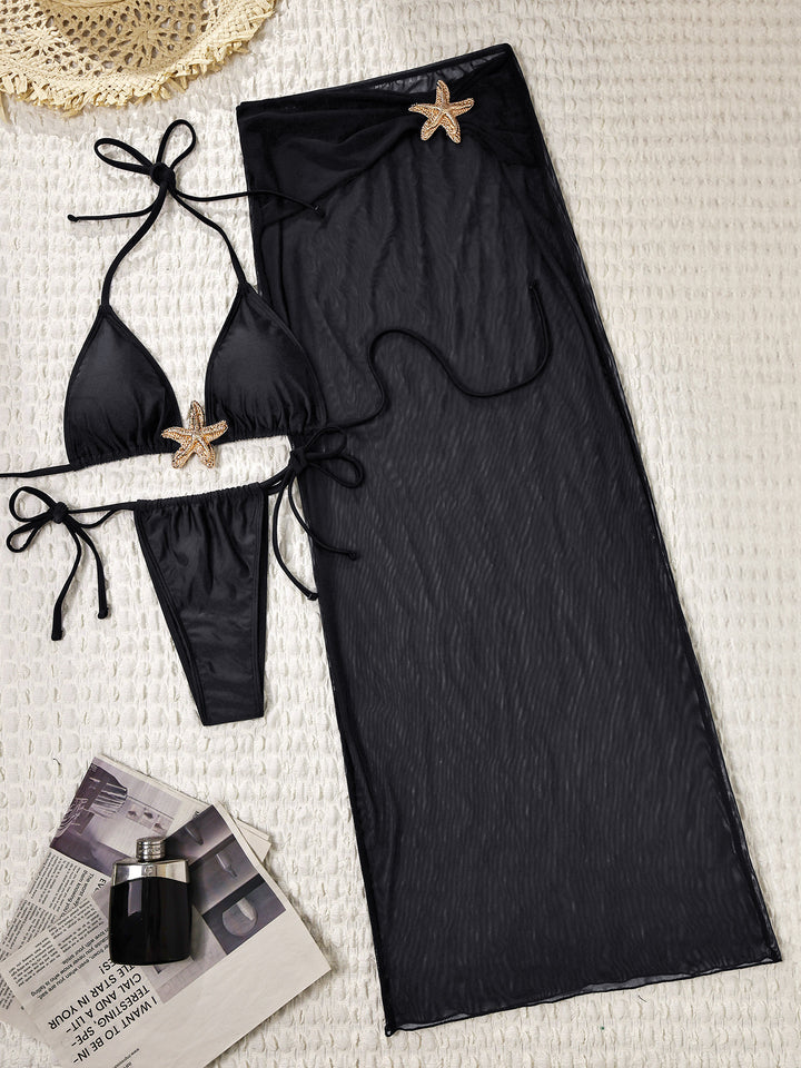 Damen Bikiniset mit transparentem Strandüberwurf Echo Archiv