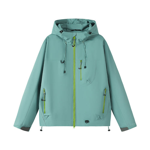 Herren Funktionsjacke mit verstellbarem Kapuzenkragen und praktischen Reißverschlusstaschen Echoarchiv