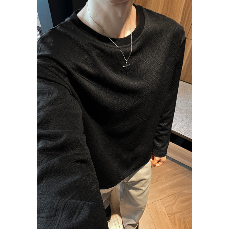 Herren Trend Sweatshirt mit auffälligem Texturmuster Echo Archive