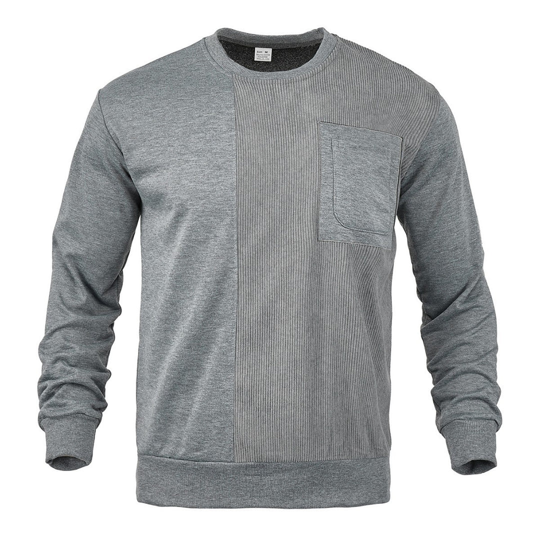 Herren modischer Sweatshirt mit strukturiertem Design und praktischen Taschen Echoarchiv