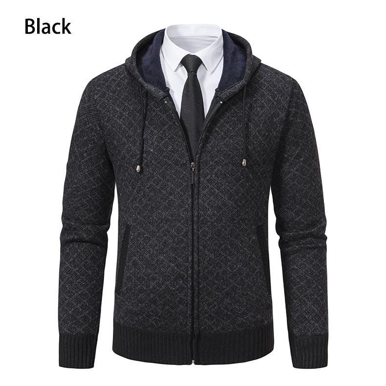 Herren Kapuzenjacke mit strukturiertem Design und eleganten Akzenten Echoarchiv