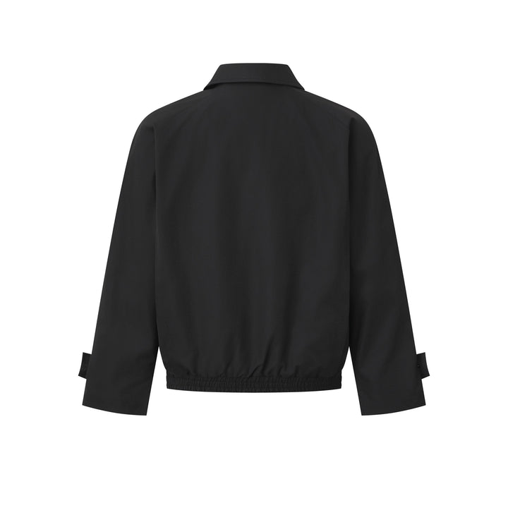 Damen Kurze Bomberjacke im Blouson‑Schnitt mit verdeckter Knopfleiste und elastischem Saum Echoarchiv