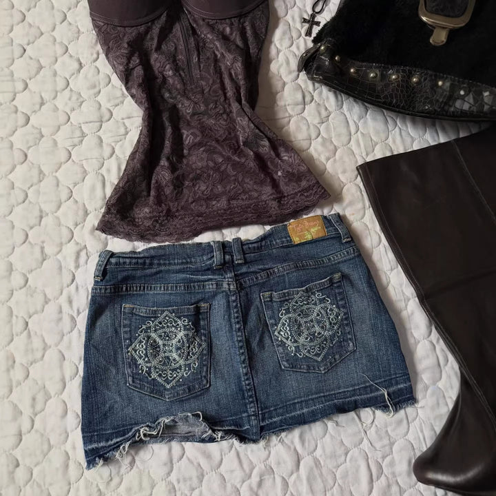 Damen Jeans-Shorts im Vintage-Stil Echo Archiv