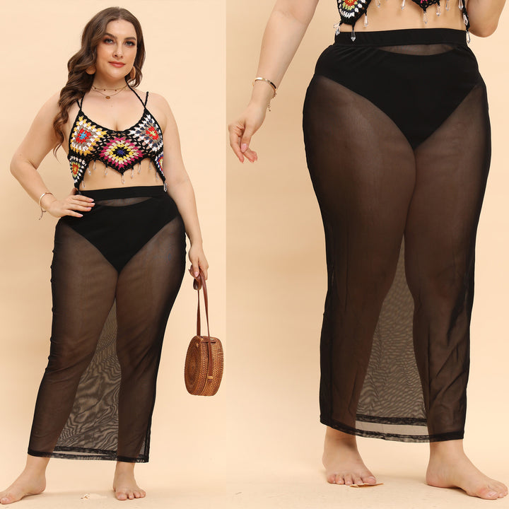 Damen transparente Strandlänge Sarong Echo Archiv