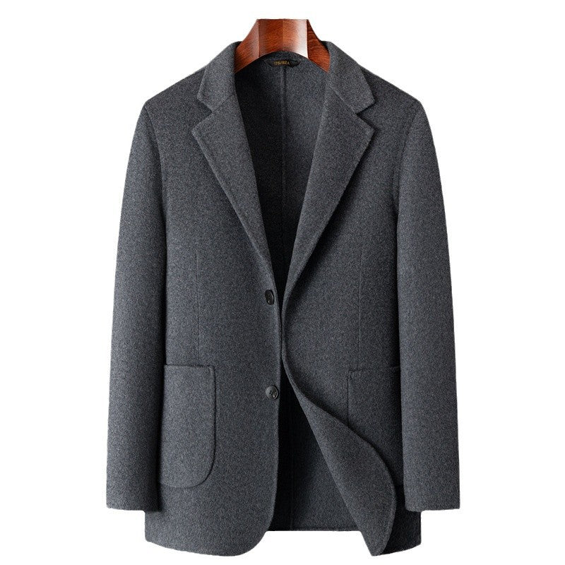 Herren eleganter Wollblazer mit klassischem Schnitt und tiefen Taschen Echoarchiv
