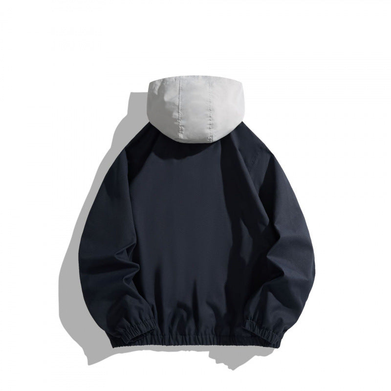 Unisex Oversize Halbzip-Kapuzenpullover mit Kontrastkapuze, Reißverschlusstaschen und elastischem Saum Echo Archiv