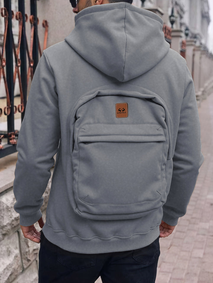 Herren Modische Kapuzenjacke mit praktischen Taschen Echo Archiv