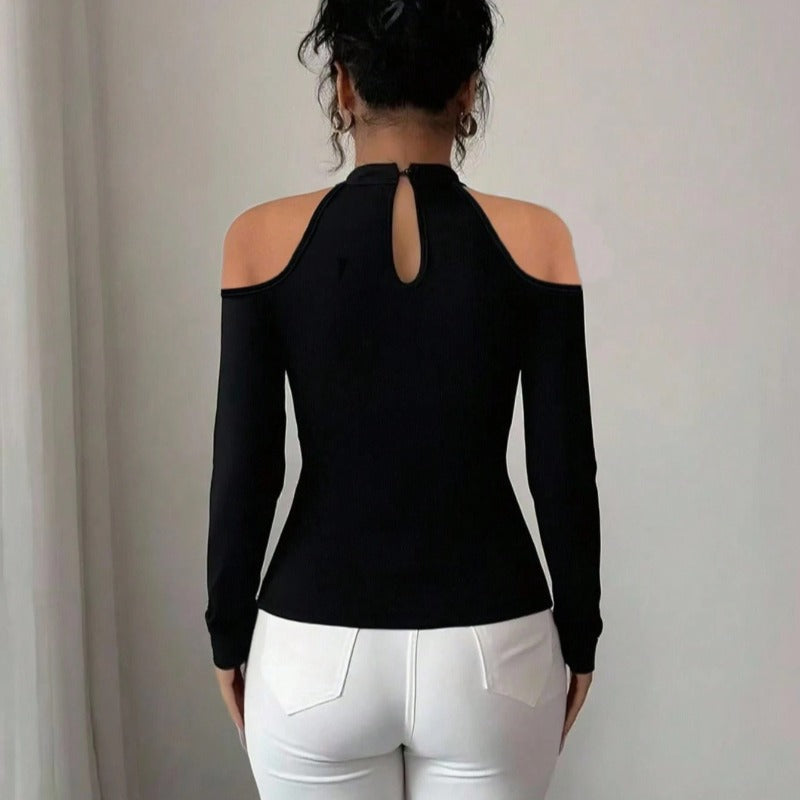 Damen Oberteil mit transparenten Spitzendetails und elegantem Schnitt Echo Archiv