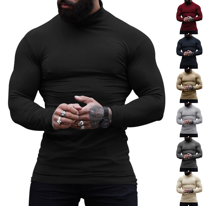 Herren Schmal geschnittenes Rollkragen-Feinstrickshirt mit Stretchkomfort – Marzano