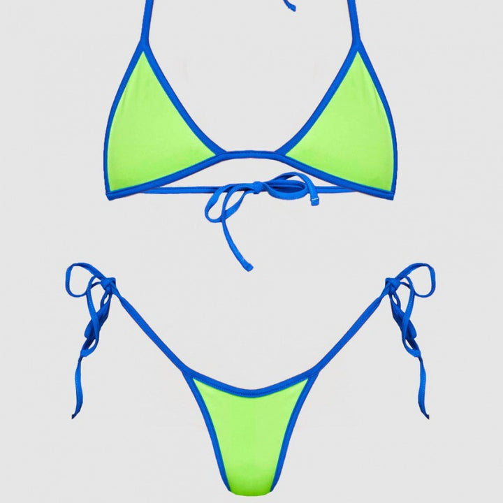 Damen Triangelbikini mit sportlichen Schnürdetails und offenen Seiten Echo Archiv