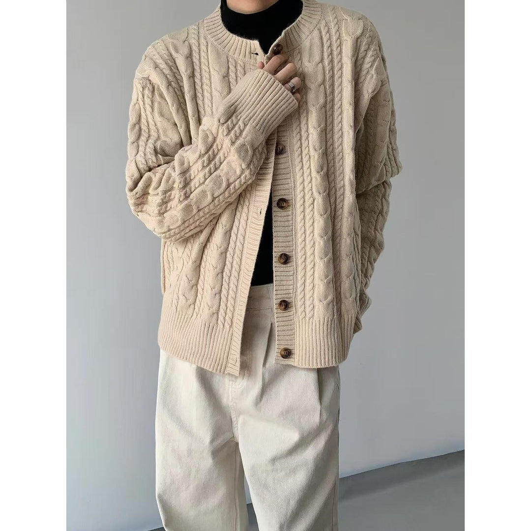 Damen Modische Strickjacke mit Knopfdetails Echoarchiv