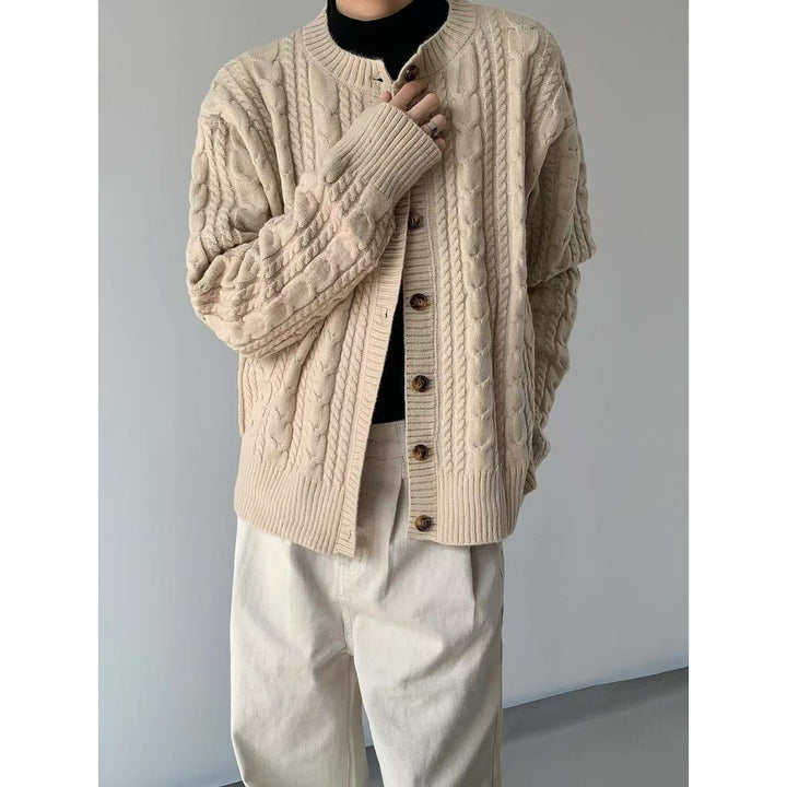 Damen Modische Strickjacke mit Knopfdetails Echoarchiv