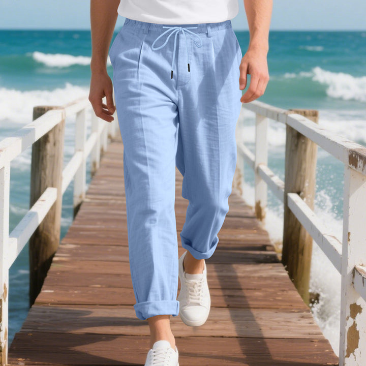 Herren Freizeithose mit atmungsaktiver Baumwoll- und Leinenmischung Echoarchiv