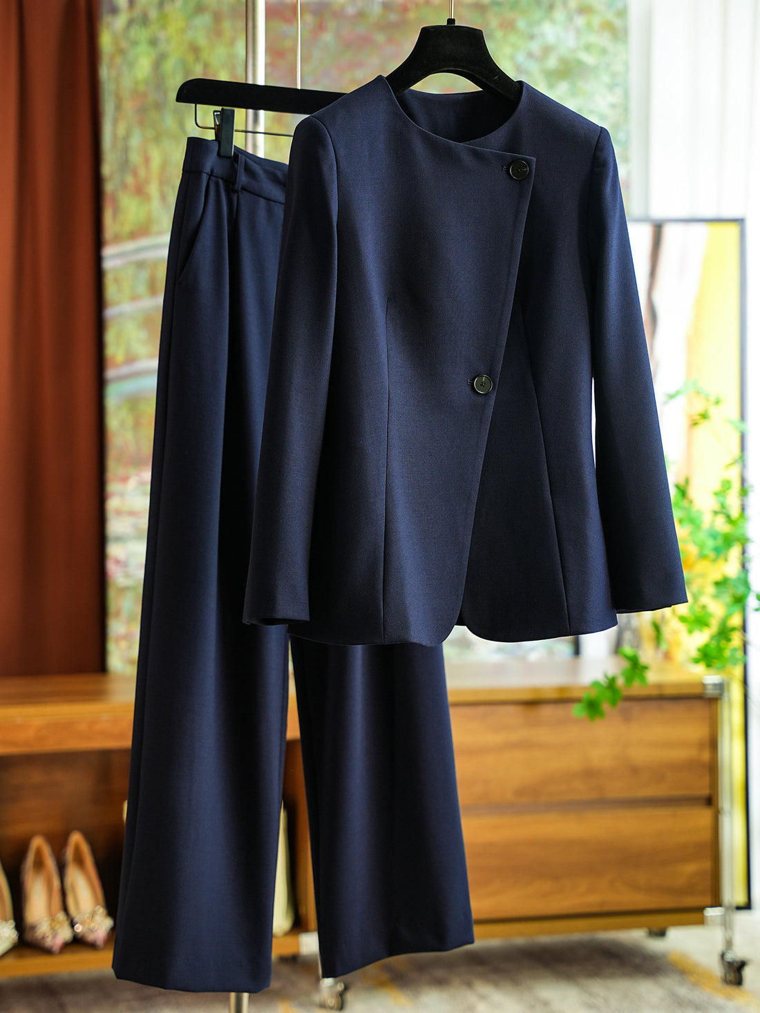 Damen Elegantes Business-Anzugset mit weitem Schnitt Echoarchiv