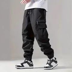 Herren Twill-Cargo-Jogginghose mit Reißverschluss-Beintasche & Tunnelzugbund Echo Archiv