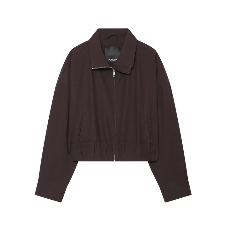 Damen Leichte Cropped-Blousonjacke mit Stehkragen, Reißverschluss und elastischem Bund Echo Archiv