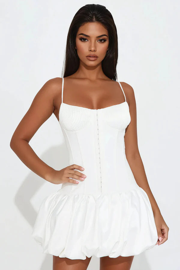 Damen Korsettkleid mit voluminösem Rock und feinen Trägern Echo Archiv
