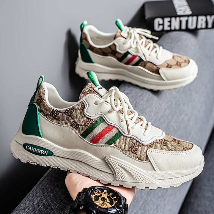 Damen luxuriöse Retro-Chunky-Sneaker aus Jacquardstoff mit verstärkter Zehenkappe und stoßdämpfender Leichtsohle Echo Archiv