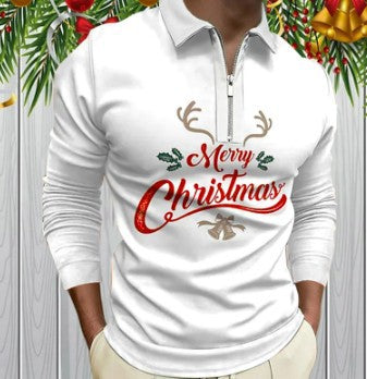 Herren Langarm-Pullover mit festlichem Weihnachtsdesign Echoarchiv