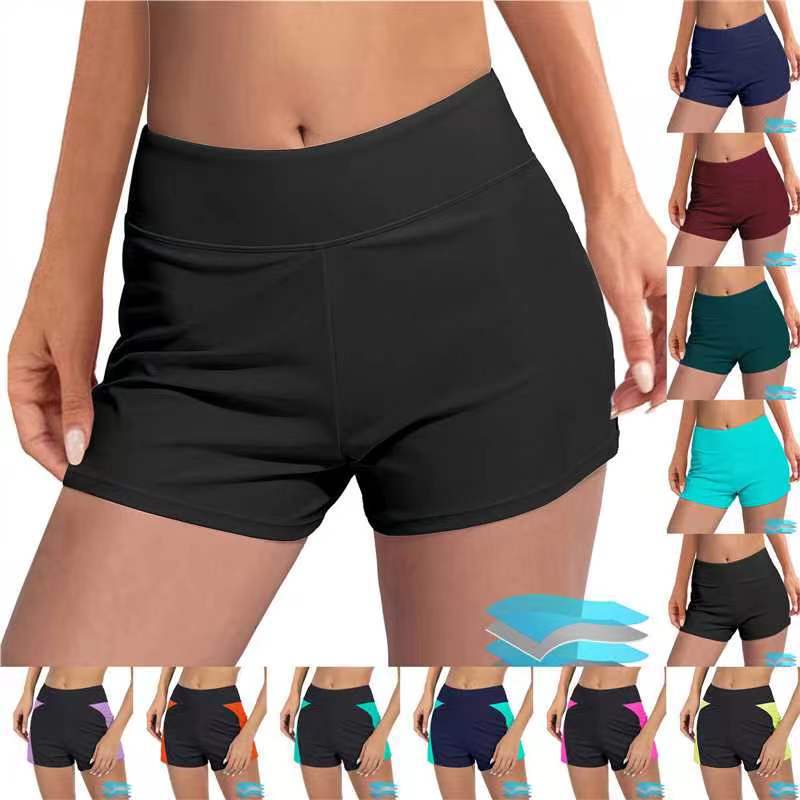 Damen Hochgeschnittene Sport-Badeshorts mit elastischem Bund Echo Archiv