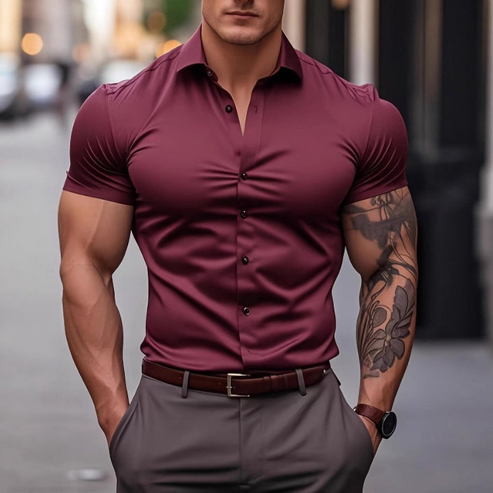 Herren Kurzarm Hemd Echoarchiv