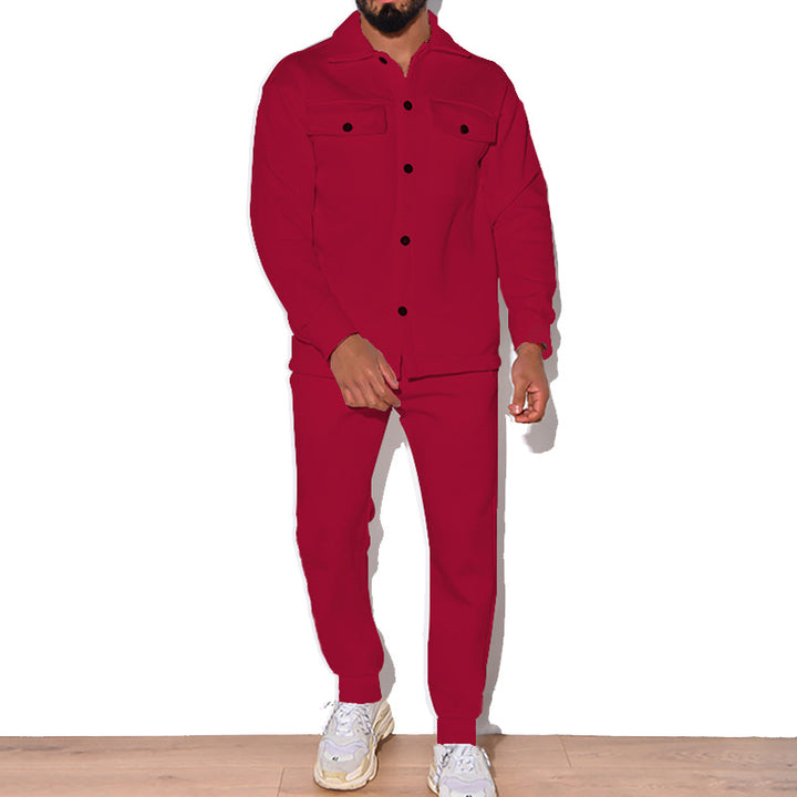 Herren modisches Freizeit-Set mit lässiger Jacke und bequemen Jogginghosen Echoarchiv