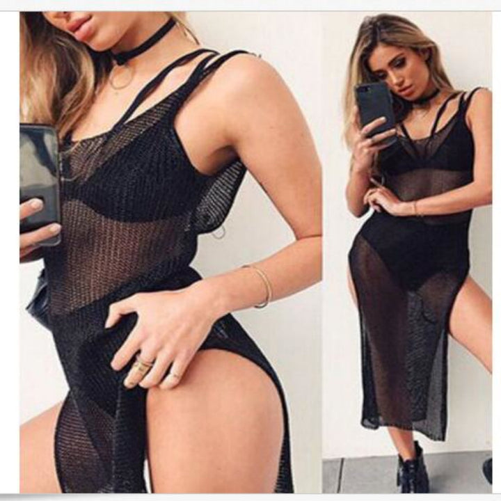 Damen Freizeit Maxikleid mit seitlichem Schlitz Echo Archiv