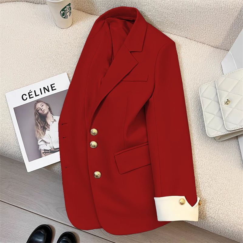 Damen Eleganter Blazer mit Goldknopfdetails Echo Archiv