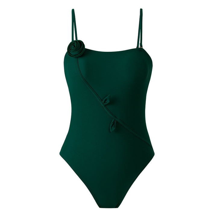 Damen Einteiler Badeanzug mit floralem Design und passendem Strandüberwurf Echo Archiv