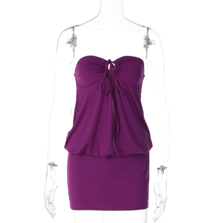Damen Strapless Strandkleid mit verstellbaren Trägern und Raffungen Echo Archiv