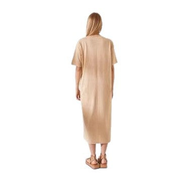 Damen schlichtes langärmliges Kleid mit seitlichen Schlitzen und komfortablem Schnitt Echo Archiv