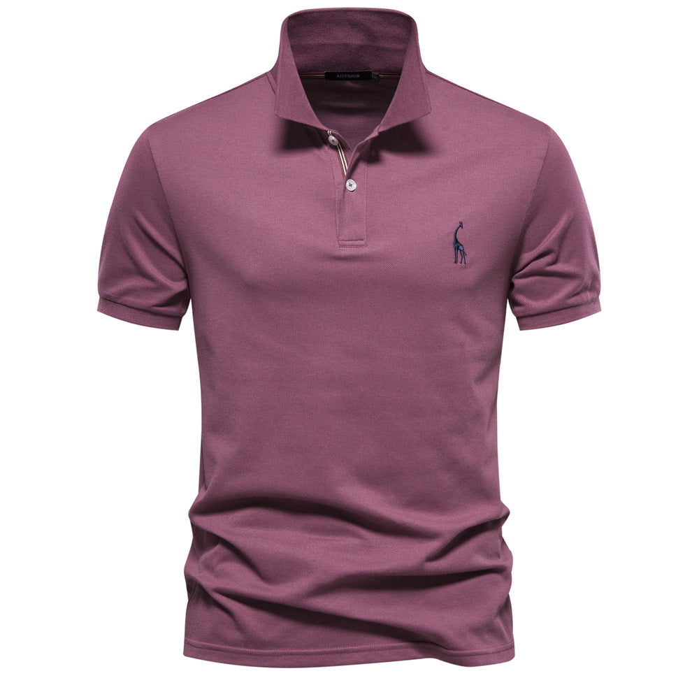 Herren klassisches Poloshirt aus atmungsaktiver Baumwolle mit modischem Kragen Echoarchiv