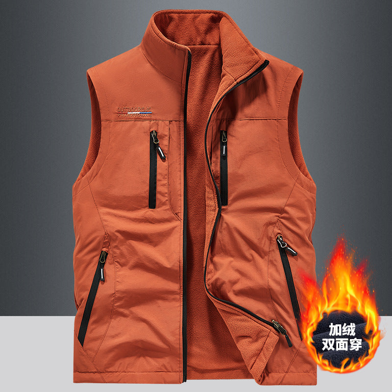 Herren Multifunktionale Outdoor-Utility‑Weste mit Mesh‑Innenfutter und zahlreichen Taschen – Marzano