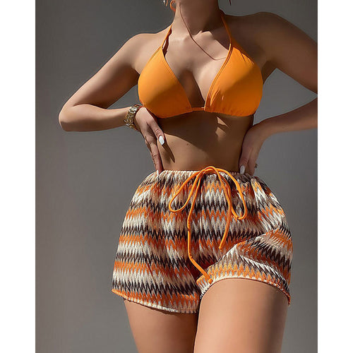 Damen Bikini-Set mit raffinierten Shorts und elastischem Bundle Echo Archiv