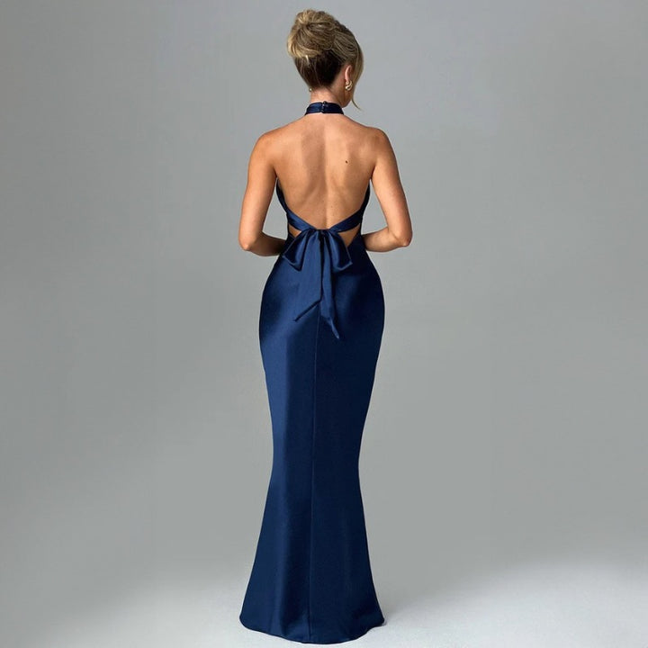 Damen Elegantes Maxikleid mit raffinierter Wickeloptik und schulterfreiem Design Echo Archiv
