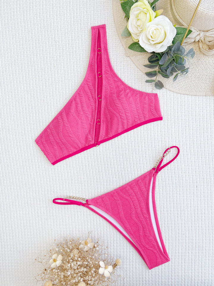 Damen Asymmetrischer Bikini mit trendigen Schnallen Echo Archiv